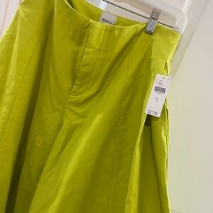 Anthropologie Maeve Lime Green Women's Palazzo wide leg pants.